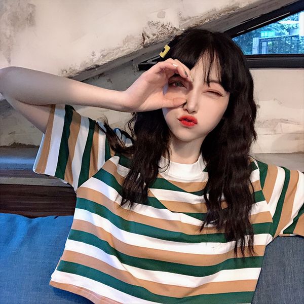 mournful short t-shirt female jue ya super fire student loose round collar navel short sleeve cute girl, White
mournful short t-shirt female jue ya super fire student loose round collar navel short sleeve cute girl, White