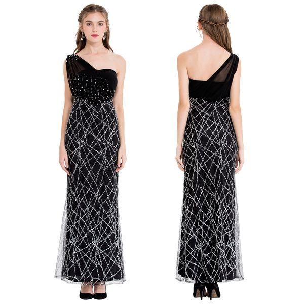 angel-fashions women's ruched one shoulder beaded long sequin evening gown party dresses prom dress black royal blue 391
angel-fashions women's ruched one shoulder beaded long sequin evening gown party dresses prom dress black royal blue 391