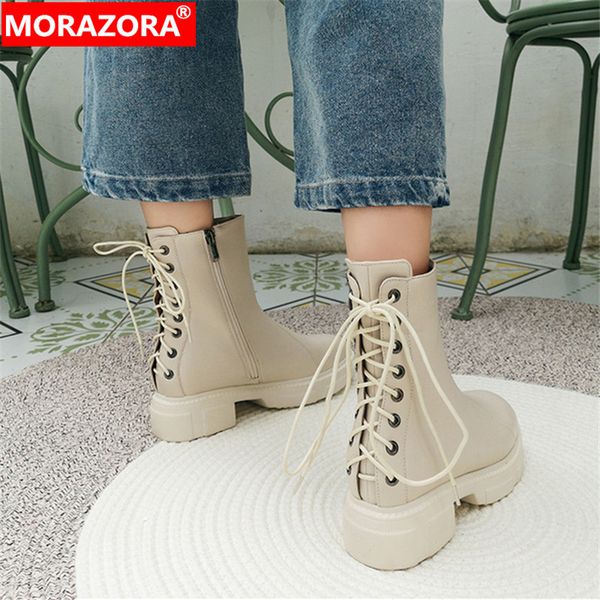 morazora 2019 new arrival women ankle boots pu round toe zip autumn boots zip cross tied comfortable casual shoes woman, Black
morazora 2019 new arrival women ankle boots pu round toe zip autumn boots zip cross tied comfortable casual shoes woman, Black