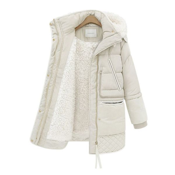 autumn winter women's white duck down jackets cotton coat padded long slim hooded parkas female outwear warm wool clothing, Black 
autumn winter women's white duck down jackets cotton coat padded long slim hooded parkas female outwear warm wool clothing, Black