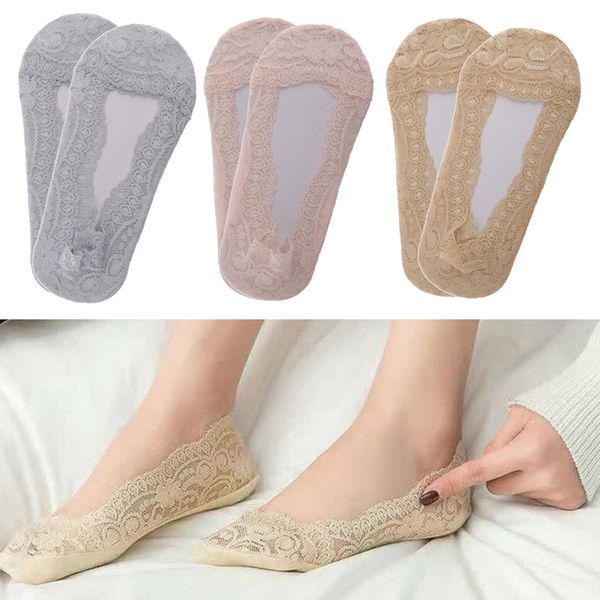 6 pairs fashion womens lace antiskid invisible no show low cut hidden socks, Black;white
6 pairs fashion womens lace antiskid invisible no show low cut hidden socks, Black;white