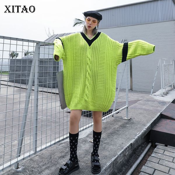 xitao knitted plus size sweater women fashion new 2019 autumn pleated loose elegant small fresh casual thin sweater wld2800, White;black
xitao knitted plus size sweater women fashion new 2019 autumn pleated loose elegant small fresh casual thin sweater wld2800, White;black
