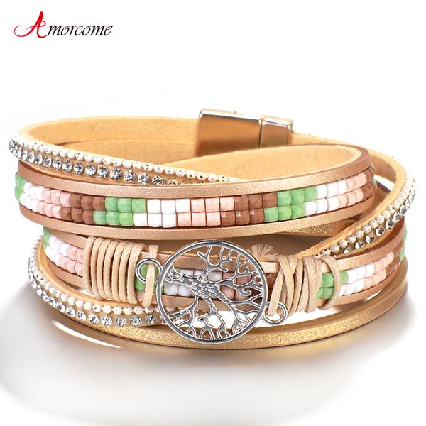 amorcome tree of life leather bracelets for women fashion 2020 multilayer bohemia wide charm bracelets & bangles jewelry gift, Golden;silver
amorcome tree of life leather bracelets for women fashion 2020 multilayer bohemia wide charm bracelets & bangles jewelry gift, Golden;silver