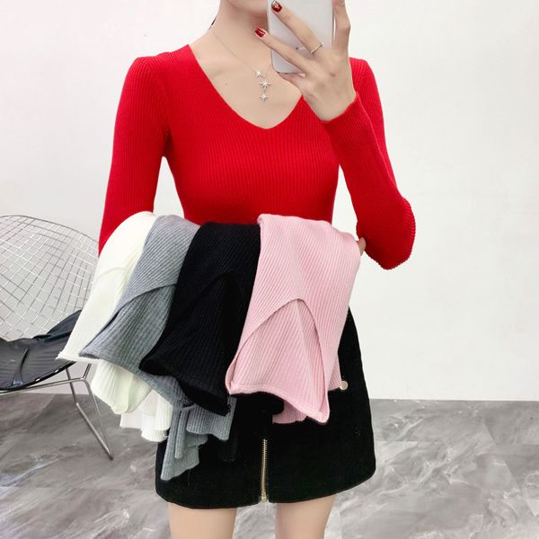 v-neck sweater women long sleeve knitted pullover winter clothes women solid fashion korean girls sweaters, White;black
v-neck sweater women long sleeve knitted pullover winter clothes women solid fashion korean girls sweaters, White;black