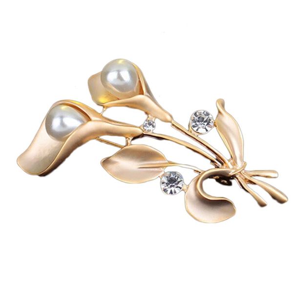 2019 new elegant rhinestone brooches with simulated pearl calla lily flower shape brooches jewelry accessories 10pcs/lot, Gray
2019 new elegant rhinestone brooches with simulated pearl calla lily flower shape brooches jewelry accessories 10pcs/lot, Gray