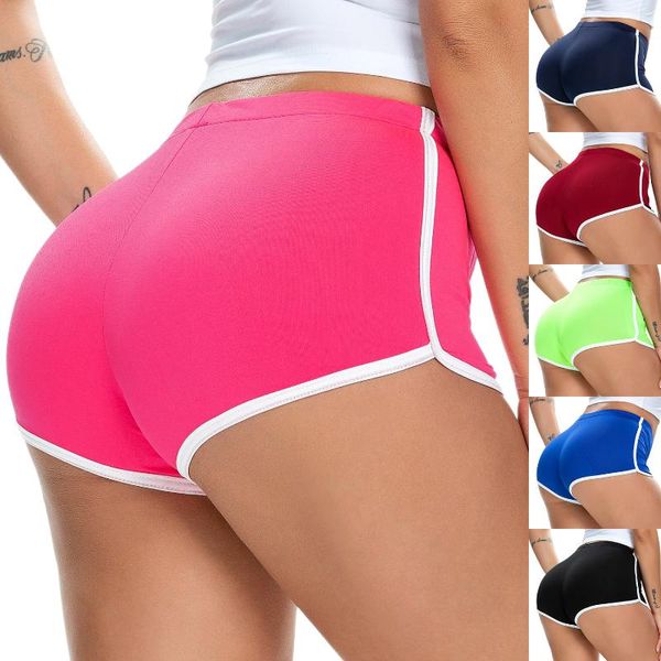 women's shorts 2021 summer ladies european and american running stretch sports, White;black
women's shorts 2021 summer ladies european and american running stretch sports, White;black