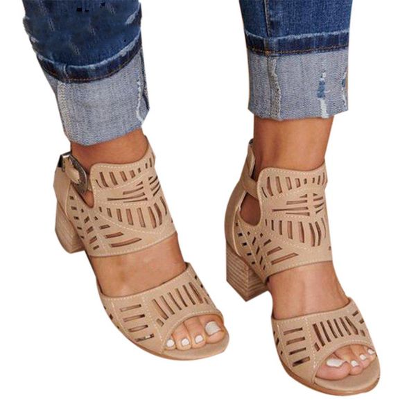 summer women bucket sandals fashion female hollow out shoes square mid heels shoes comfortable pu leather peep-toe shoes, Black
summer women bucket sandals fashion female hollow out shoes square mid heels shoes comfortable pu leather peep-toe shoes, Black