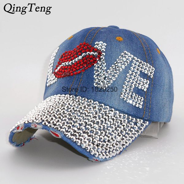mouth love rhinestone denim baseball cap good quality outdoor sports snapback hats for men and women 2018 wholesale brand, Blue;gray
mouth love rhinestone denim baseball cap good quality outdoor sports snapback hats for men and women 2018 wholesale brand, Blue;gray