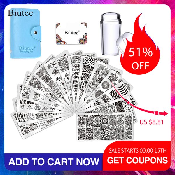nail art kits biutee square stamping plate design 8pcs + 1 stamper set storage bag scraper image manicure
nail art kits biutee square stamping plate design 8pcs + 1 stamper set storage bag scraper image manicure