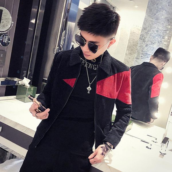 2020 new jacket male korean version of the trend of self-cultivation new jacket spring men's spirit guy casual corduroy, Black;brown 
2020 new jacket male korean version of the trend of self-cultivation new jacket spring men's spirit guy casual corduroy, Black;brown