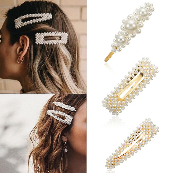 korean simulated pearl barrettes beaded geometric women hair clip hairgrips hair accessories girls jewelry fashion pins, Golden;white
korean simulated pearl barrettes beaded geometric women hair clip hairgrips hair accessories girls jewelry fashion pins, Golden;white