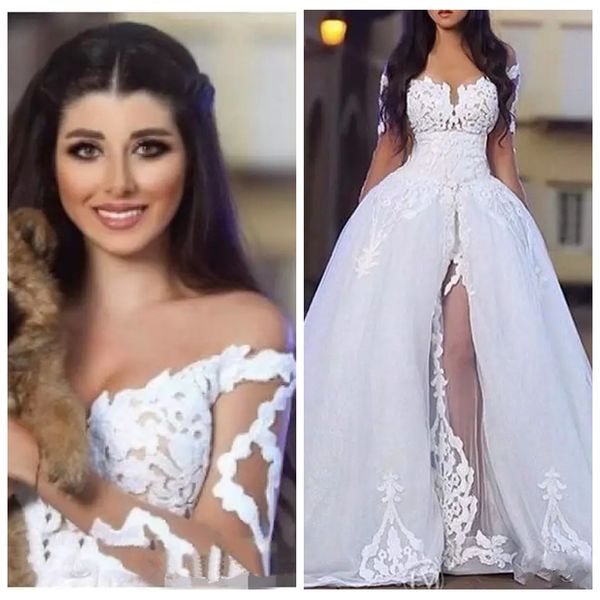 a line long sleeve beach wedding dresses bridal gowns 2019 plus size vintage wedding gowns images south africa dresses split front, White
a line long sleeve beach wedding dresses bridal gowns 2019 plus size vintage wedding gowns images south africa dresses split front, White