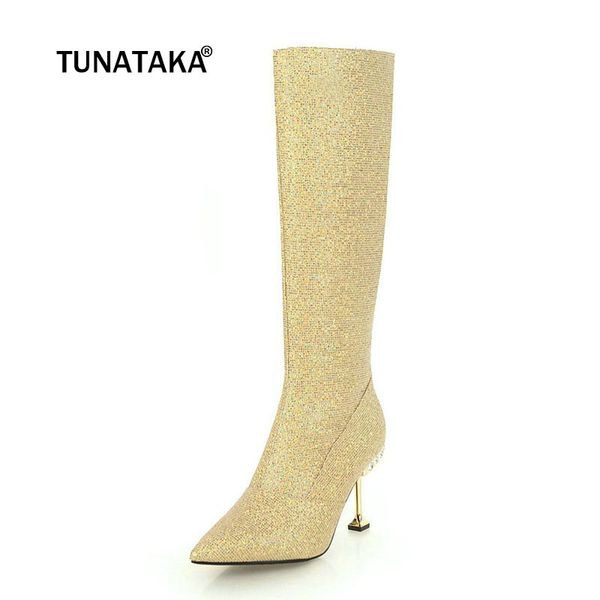women sequined cloth crystal thin heel knee high boots fashion zipper boots ladies pointed toe warm winter shoes black silver
women sequined cloth crystal thin heel knee high boots fashion zipper boots ladies pointed toe warm winter shoes black silver
