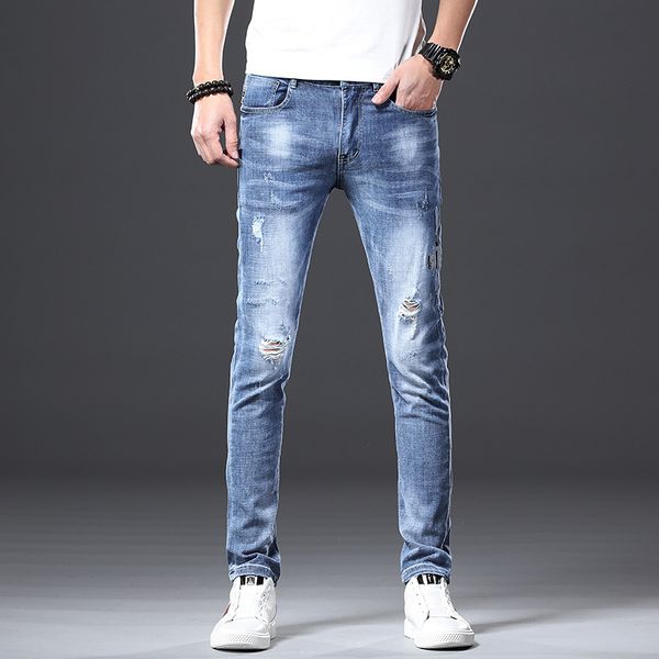 men spring haren jeans pencil pants hole ripped casual loose male denim trousers ankle-length 2019/jeans male slim feet style st, Blue
men spring haren jeans pencil pants hole ripped casual loose male denim trousers ankle-length 2019/jeans male slim feet style st, Blue