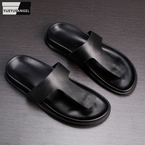 beach casual slippers summer male fashion shoes genuine leather flip flops mens classic outside gothic flat shoes, Black
beach casual slippers summer male fashion shoes genuine leather flip flops mens classic outside gothic flat shoes, Black