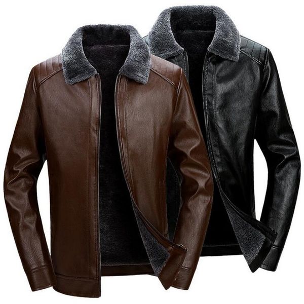 men's pu jackets winter men leather jackets keep pu warm fashion brand men's fleece solid colorm male leather jacket coat, Black
men's pu jackets winter men leather jackets keep pu warm fashion brand men's fleece solid colorm male leather jacket coat, Black