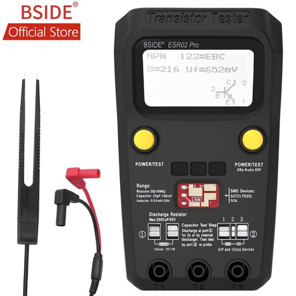 bside esr02pro digital transistor smd components test multimeter capacitance diode triode inductance multimeter esr tester
bside esr02pro digital transistor smd components test multimeter capacitance diode triode inductance multimeter esr tester