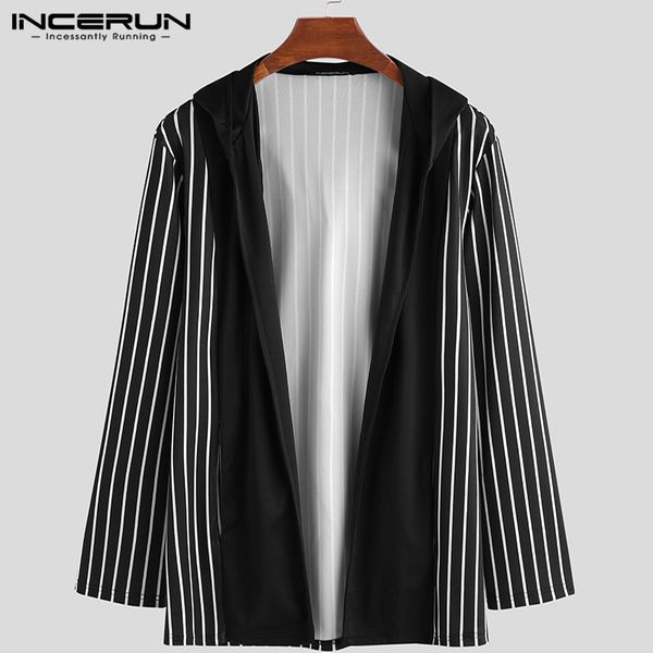 incerun fashion men trench coats hooded long sleeve striped patchwork casual cardigan loose street jackets outerwear men 2019, Tan;black
incerun fashion men trench coats hooded long sleeve striped patchwork casual cardigan loose street jackets outerwear men 2019, Tan;black