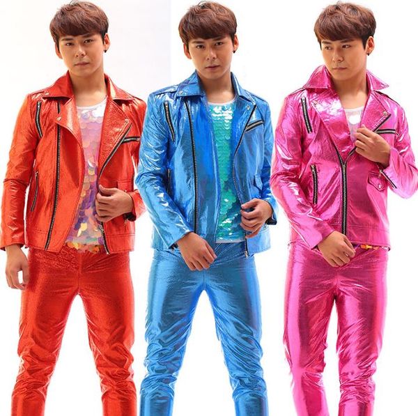 stage personality men pants oblique zipper jacket men coat feet trousers singer dance rock fashion novelty red blue pink, Black
stage personality men pants oblique zipper jacket men coat feet trousers singer dance rock fashion novelty red blue pink, Black
