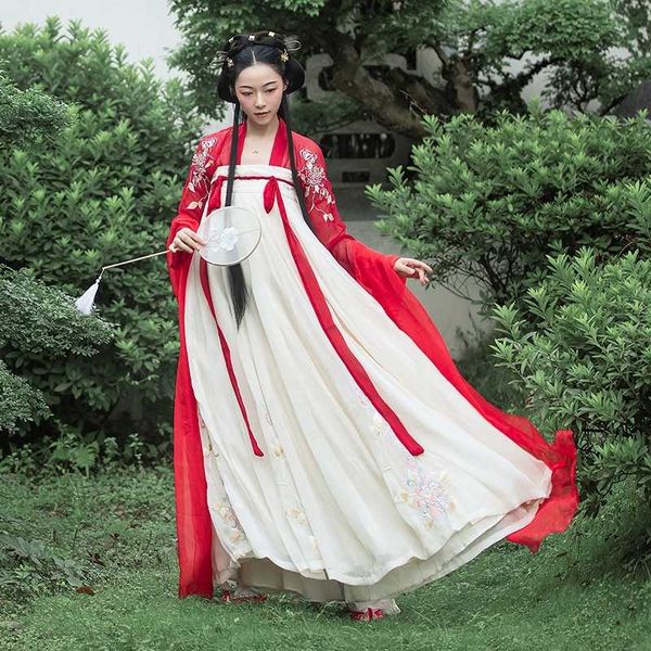 retro hanfu dress for women fairy costume embroidery red white hanfu skirt chinese traditional dress clothing bl4032, Black;red
retro hanfu dress for women fairy costume embroidery red white hanfu skirt chinese traditional dress clothing bl4032, Black;red
