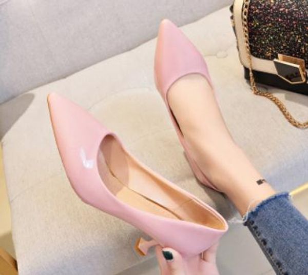 2020 women's shoes in spring and autumn with new style high heel fine heel pointed end @8144, Black
2020 women's shoes in spring and autumn with new style high heel fine heel pointed end @8144, Black