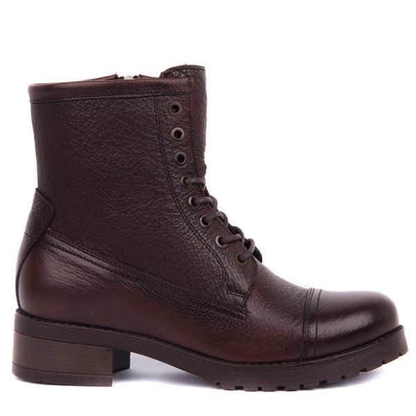 sail lakers-brown lady zipper leather boots, Black
