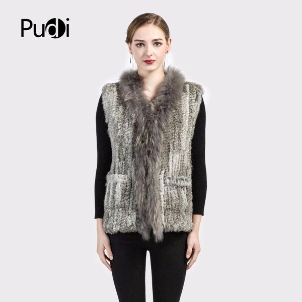 women's fur & faux 004 the vest real knitted with pocket raccoon collar waistcoats women, Black 
women's fur & faux 004 the vest real knitted with pocket raccoon collar waistcoats women, Black