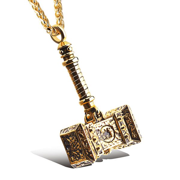 hip hop gold color thor hammer necklace pendant cool 316l stainless steel men rock jewelry, Silver
hip hop gold color thor hammer necklace pendant cool 316l stainless steel men rock jewelry, Silver