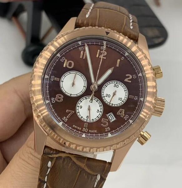 unique and durable clock quartz chronometer arabic numeral hour markers calendar mens watches full coffee dial watch aviator 8 wristwatches, Slivery;brown
unique and durable clock quartz chronometer arabic numeral hour markers calendar mens watches full coffee dial watch aviator 8 wristwatches, Slivery;brown