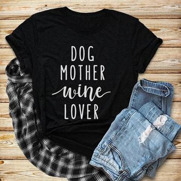 dog mother wine lover print women tshirt cotton funny t shirt gift for lady yong girl street tee 6 colors mf-19, White
dog mother wine lover print women tshirt cotton funny t shirt gift for lady yong girl street tee 6 colors mf-19, White