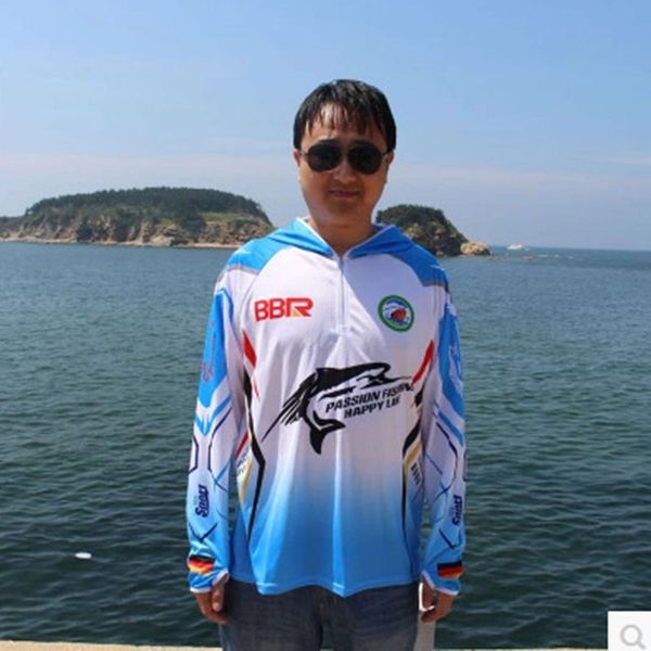 blue summer fishing shirt hiking running shirts uv protection comfortable breathable sunscreen men's sports and leisure wear, Gray;blue