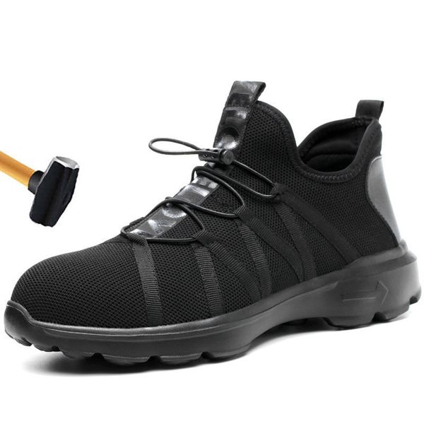 men work shoes mesh breathable lace-up outdoor platform male casual flat shoes anti-smashing anti-piercing lsafety boots, Black
men work shoes mesh breathable lace-up outdoor platform male casual flat shoes anti-smashing anti-piercing lsafety boots, Black