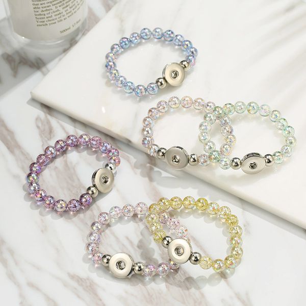 063 interchangeable candy colors expandable beaded stretch stone bracelet 18mm snap button strand bangle for women gift, Black
063 interchangeable candy colors expandable beaded stretch stone bracelet 18mm snap button strand bangle for women gift, Black