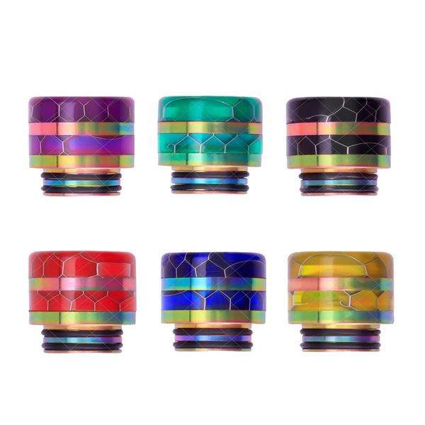 810 Drip Tip Epoxy Resin + Rainbow Stainless Steel Wide Bore Mouthpiece Vape Pen SnakeSkin Drip Tips ecigarette DHL Free
810 Drip Tip Epoxy Resin + Rainbow Stainless Steel Wide Bore Mouthpiece Vape Pen SnakeSkin Drip Tips ecigarette DHL Free