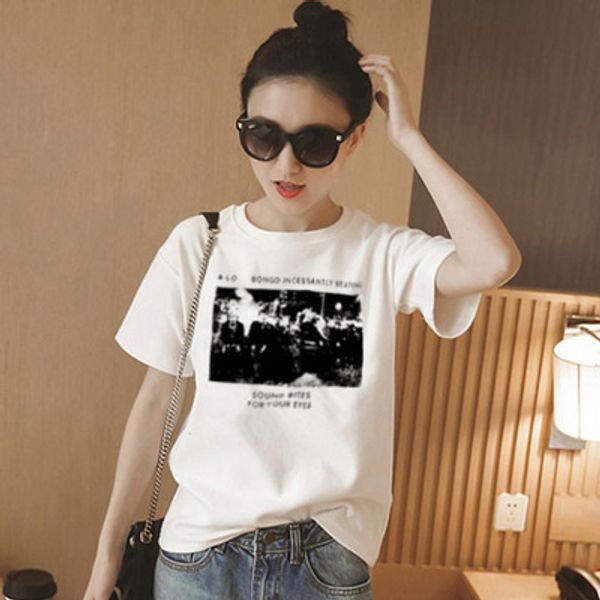 factory firect wholesale supplies summer women's new korean loose short-sleeved white round neck printed ladies
factory firect wholesale supplies summer women's new korean loose short-sleeved white round neck printed ladies
