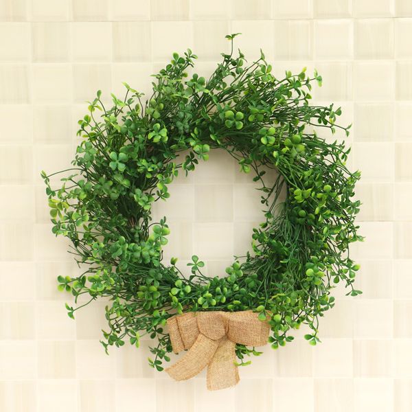 greenery wreath artificial leaves wreath front door grass clover for wall window party decor living room wall pendant
greenery wreath artificial leaves wreath front door grass clover for wall window party decor living room wall pendant