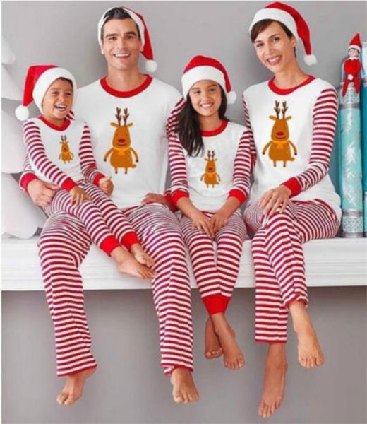 2018 new brand cotton striped family matching christmas pajamas sets kids parents sleepwear nightwear, Blue
2018 new brand cotton striped family matching christmas pajamas sets kids parents sleepwear nightwear, Blue