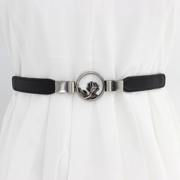 women belt retro concise all-match pu leather high-elastic flower decoration buckle belt for dress, Black;brown
women belt retro concise all-match pu leather high-elastic flower decoration buckle belt for dress, Black;brown