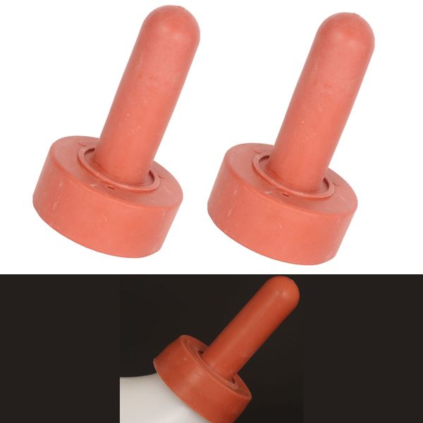 2×calf suckle bottle nipple/teat complete rubber dairy 2 quart
