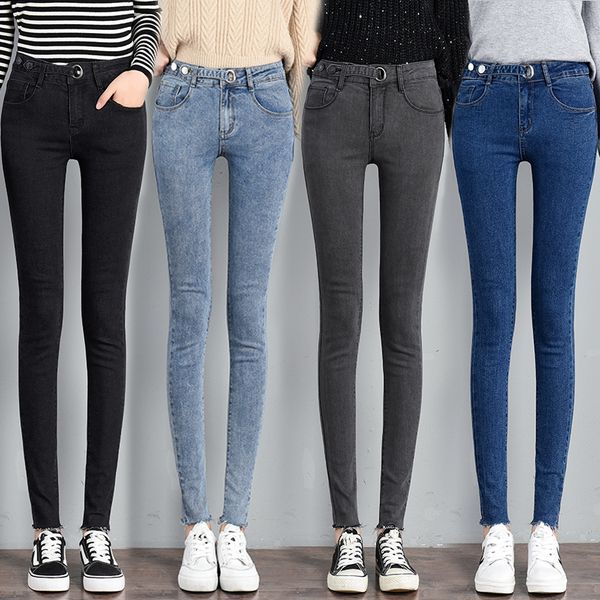 women's jeans summer slim hole ripped women elastic jeggings denim high waist skinny pants pencil trousers black, Blue
women's jeans summer slim hole ripped women elastic jeggings denim high waist skinny pants pencil trousers black, Blue