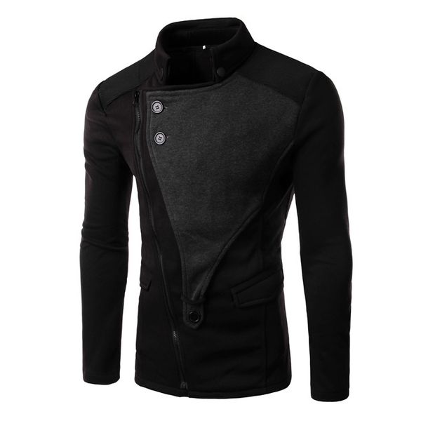 new 2020 men's stand collar jacket patchwork coat zip up long sleeve male coat casual slim fit black gray red size m-2xl a16, Black;brown
new 2020 men's stand collar jacket patchwork coat zip up long sleeve male coat casual slim fit black gray red size m-2xl a16, Black;brown