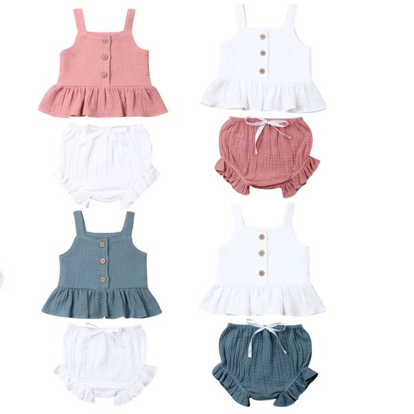 baby summer clothing infant toddler newborn baby girl solid colors button vest short pants cotton linen outfit clothes 6m-5t, White
baby summer clothing infant toddler newborn baby girl solid colors button vest short pants cotton linen outfit clothes 6m-5t, White