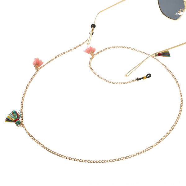 metal rope lanyard tassel flower handmade glasses chain sun glasses chain, Blue 
metal rope lanyard tassel flower handmade glasses chain sun glasses chain, Blue