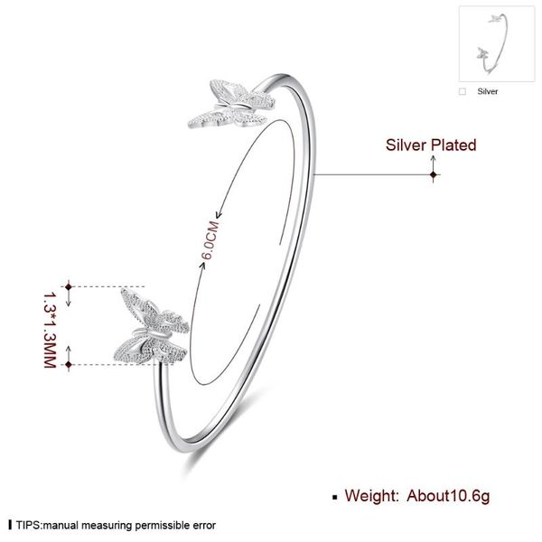 bangle fashion simple double butterfly open / zircon pographing birthday bracelet women's fine circle, Black
bangle fashion simple double butterfly open / zircon pographing birthday bracelet women's fine circle, Black