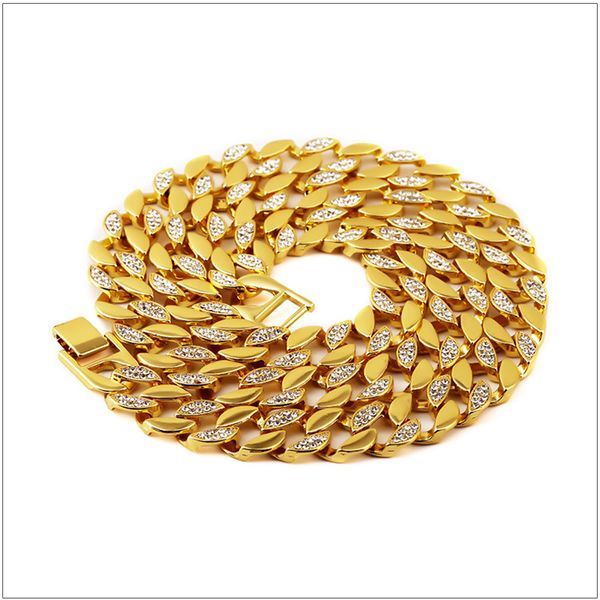 hip hop style gold finish iced out chain men jewelry cuban necklace for full zircon cuban chain solid heavy, Silver
hip hop style gold finish iced out chain men jewelry cuban necklace for full zircon cuban chain solid heavy, Silver