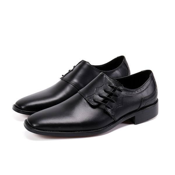 new genuine leather men business oxfords shoes fashion wedding party male dress shoes lace up office formal men shoes footwear, Black
new genuine leather men business oxfords shoes fashion wedding party male dress shoes lace up office formal men shoes footwear, Black