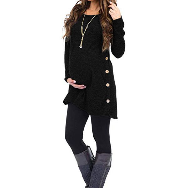 women's maternity pregnant dress long sleeve solid button autumn winter warm attractive stylish comfort cotton soft short dress, White
women's maternity pregnant dress long sleeve solid button autumn winter warm attractive stylish comfort cotton soft short dress, White