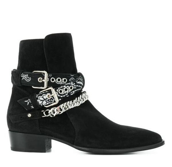 man brand new ami ri bandana buckle boots black genuine leather chain western cowboy kanye west fashion stars rock roll shoes boots
man brand new ami ri bandana buckle boots black genuine leather chain western cowboy kanye west fashion stars rock roll shoes boots