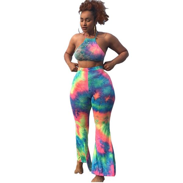 2019 beach two piece set women 2 piece summer sets tracksuit tie dye crop flare pants set club women festival clothing, White
2019 beach two piece set women 2 piece summer sets tracksuit tie dye crop flare pants set club women festival clothing, White