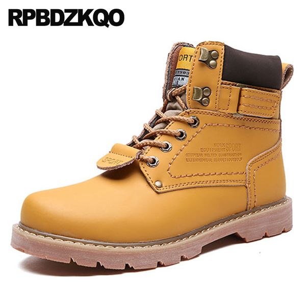 boots lace up ankle safety british style platform autumn fur booties work thick soled yellow lined winter high sole shoes men, Black
boots lace up ankle safety british style platform autumn fur booties work thick soled yellow lined winter high sole shoes men, Black